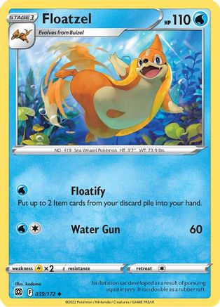 Floatzel (039/172) [SWSH09 Brilliant Stars] - Uncommon