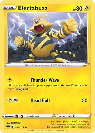 Electabuzz (046/172) [SWSH09 Brilliant Stars] Reverse Holofoil - Common