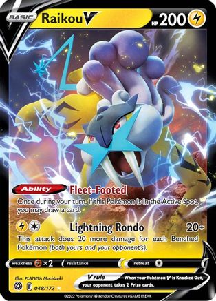 Raikou V (048/172) [SWSH09 Brilliant Stars] Holofoil - Ultra Rare