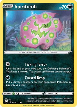 Spiritomb (089/172) [SWSH09 Brilliant Stars] Reverse Holofoil - Common