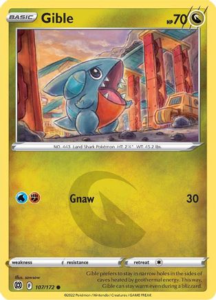 Gible (107/172) [SWSH09 Brilliant Stars] - Common