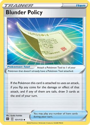 Blunder Policy (131/172) [SWSH09 Brilliant Stars] - Uncommon