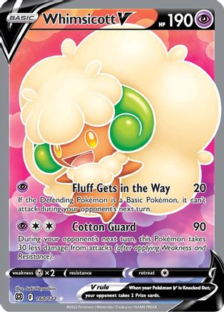 Whimsicott V (Full Art) (160/172) [SWSH09 Brilliant Stars] Holofoil - Ultra Rare