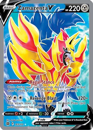 Zamazenta V (Full Art) (163/172) [SWSH09 Brilliant Stars] Holofoil - Ultra Rare