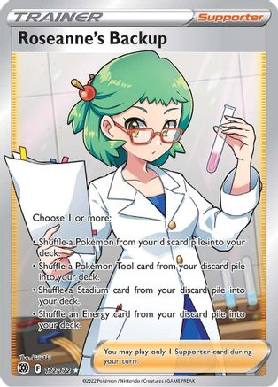 Roseanne's Backup (Full Art) (172/172) [SWSH09 Brilliant Stars] Holofoil - Ultra Rare
