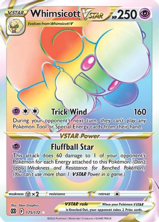 Whimsicott VSTAR (Secret) (175/172) [SWSH09 Brilliant Stars] Holofoil - Secret Rare