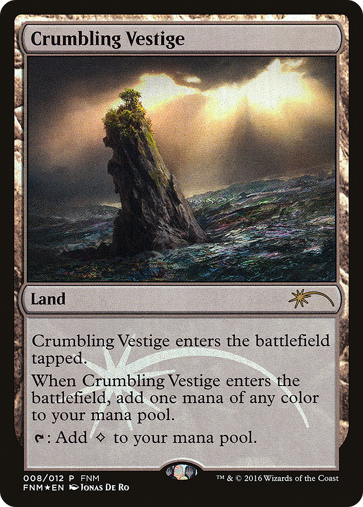 Crumbling Vestige (FNM-008) [Friday Night Magic 2016] Foil