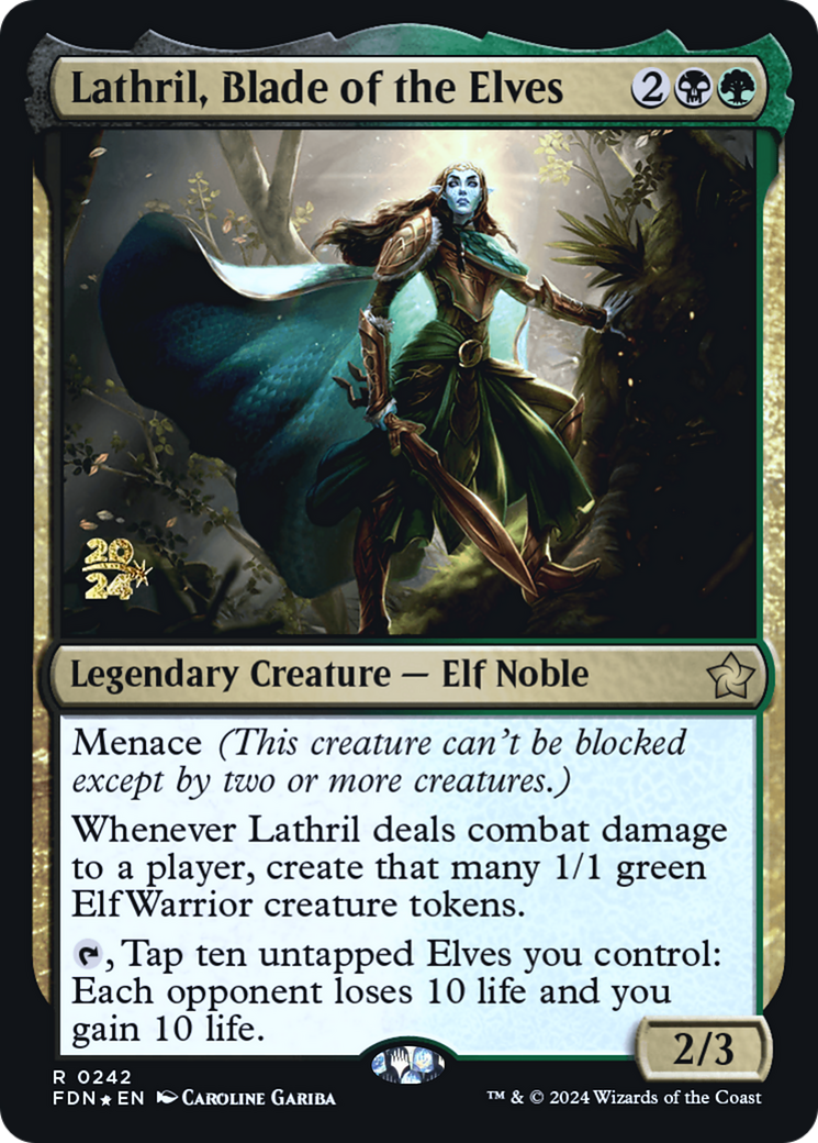 Lathril, Blade of the Elves (PRE-242) [Foundations Promos] Foil