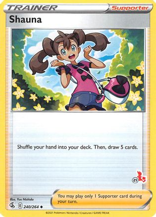 Shauna (#21 Cinderace Stamped) (240/264) [Battle Academy 2022] - Promo