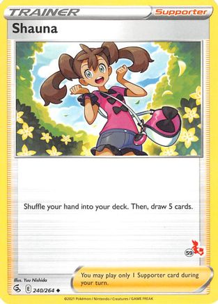 Shauna (#59 Cinderace Stamped) (240/264) [Battle Academy 2022] - Promo