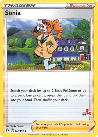 Sonia (#45 Cinderace Stamped) (167/192) [Battle Academy 2022] - Promo