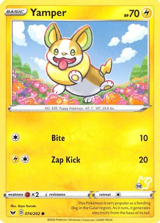 Yamper (#58 Pikachu Stamped) (74/202) [Battle Academy 2022] - Promo