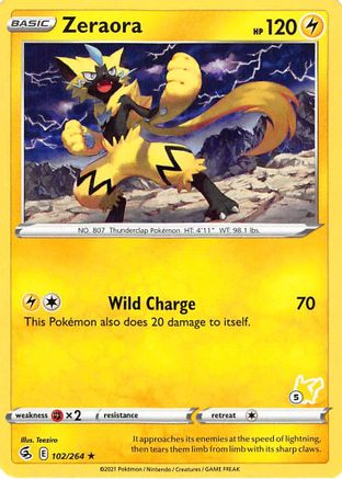 Zeraora (#5 Pikachu Stamped) (102/264) [Battle Academy 2022] - Promo