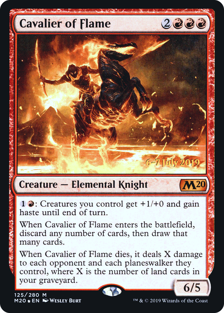 Cavalier of Flame (PRE-125S) [Core Set 2020 Promos] Foil