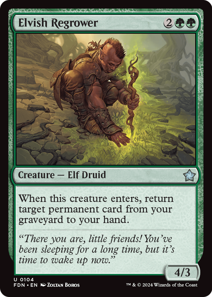 Elvish Regrower (FDN-104) [Foundations]