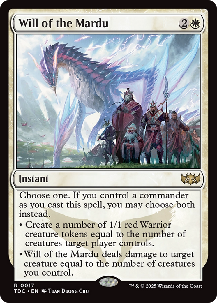 Will of the Mardu (TDC-017) [Commander: Tarkir: Dragonstorm]
