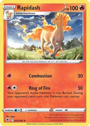 Rapidash (022/189) [SWSH10 Astral Radiance] - Rare