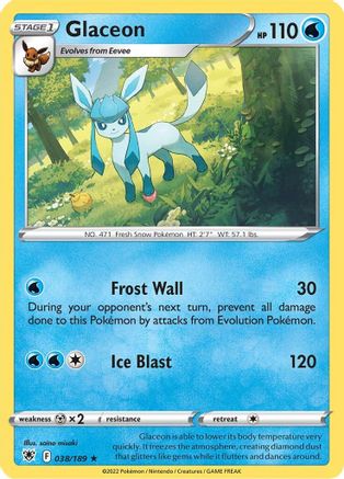 Glaceon (038/189) [SWSH10 Astral Radiance] - Rare