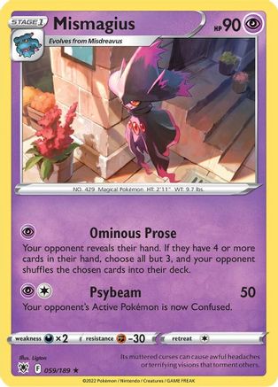 Mismagius (059/189) [SWSH10 Astral Radiance] - Rare
