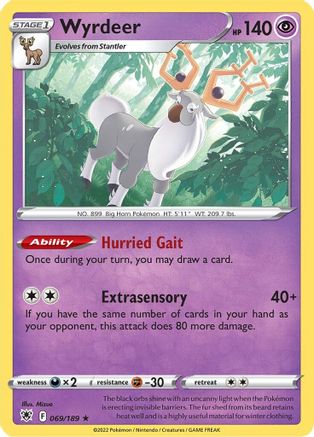 Wyrdeer (069/189) [SWSH10 Astral Radiance] Holofoil - Holo Rare