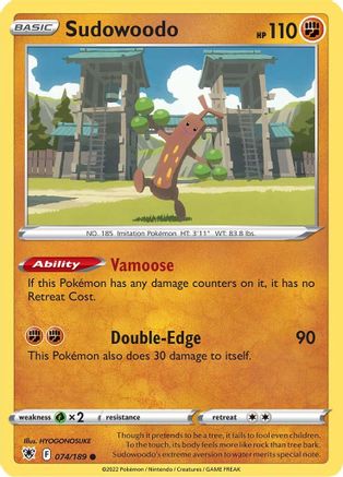 Sudowoodo (074/189) [SWSH10 Astral Radiance] - Common