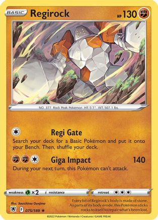 Regirock (075/189) [SWSH10 Astral Radiance] - Rare