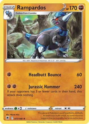 Rampardos (077/189) [SWSH10 Astral Radiance] Holofoil - Holo Rare