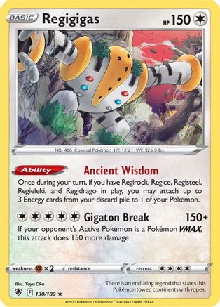 Regigigas (130/189) [SWSH10 Astral Radiance] Reverse Holofoil - Holo Rare
