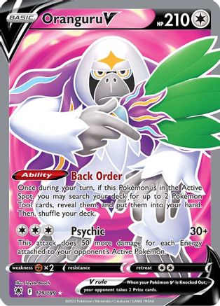 Oranguru V (Full Art) (179/189) [SWSH10 Astral Radiance] Holofoil - Ultra Rare