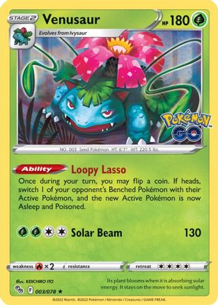 Venusaur (003/78) [Pokemon GO] Holofoil - Holo Rare