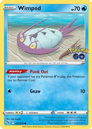 Wimpod (025/78) [Pokemon GO] Reverse Holofoil - Common