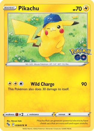Pikachu (028/78) [Pokemon GO] Reverse Holofoil - Holo Rare