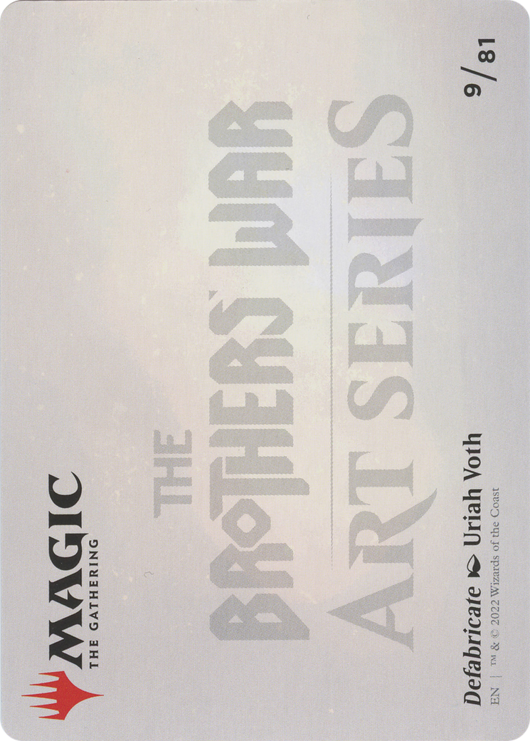 Defabricate // Defabricate (ABRO-009) (Borderless) [The Brothers' War Art Series] Foil
