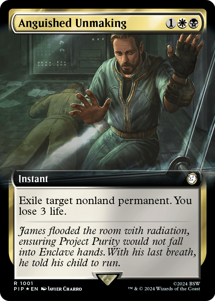 Anguished Unmaking (Extended Art) (Surge Foil) (PIP-1001) [Fallout] Foil