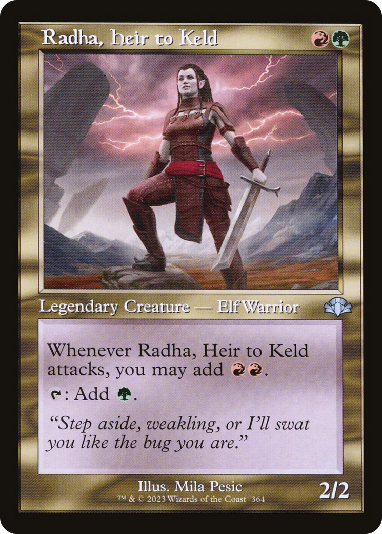 Radha, Heir to Keld (Retro Frame) (DMR-364) [Dominaria Remastered]
