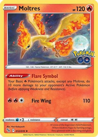 Moltres (012/78) [Pokemon GO] Holofoil - Holo Rare
