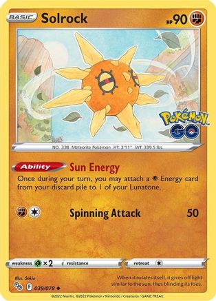 Solrock (039/78) [Pokemon GO] - Uncommon