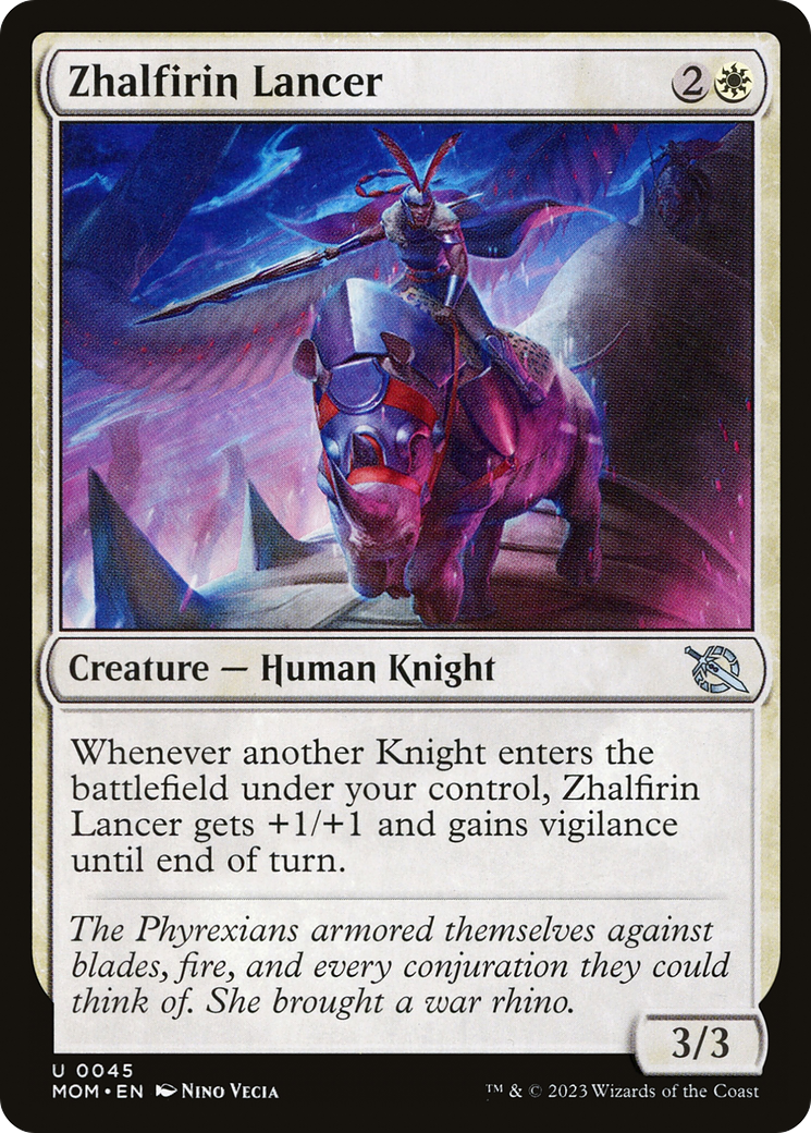 Zhalfirin Lancer (MOM-045) [March of the Machine] Foil