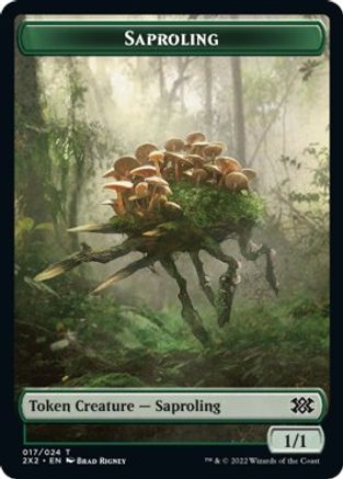 Saproling // Vampire Double-Sided Token (2X2-17 // 9) [Double Masters 2022] Foil