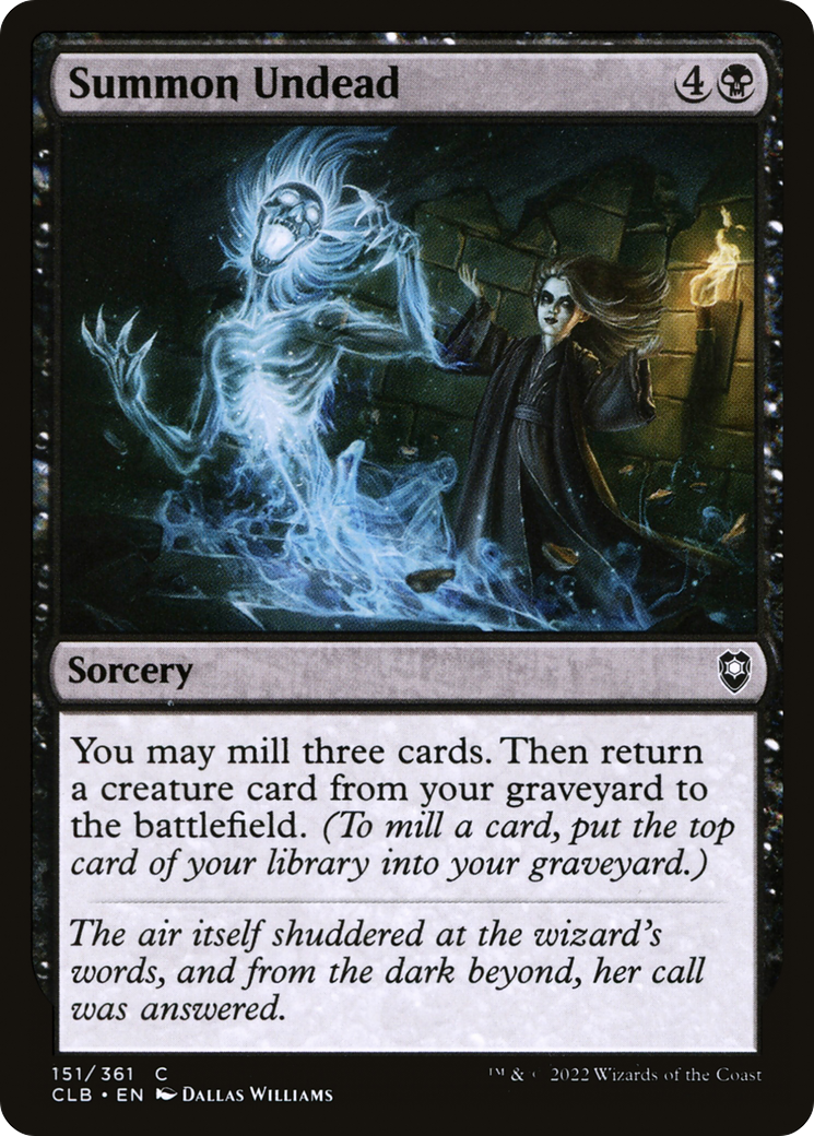 Summon Undead (CLB-151) [Commander Legends: Battle for Baldur's Gate] Foil
