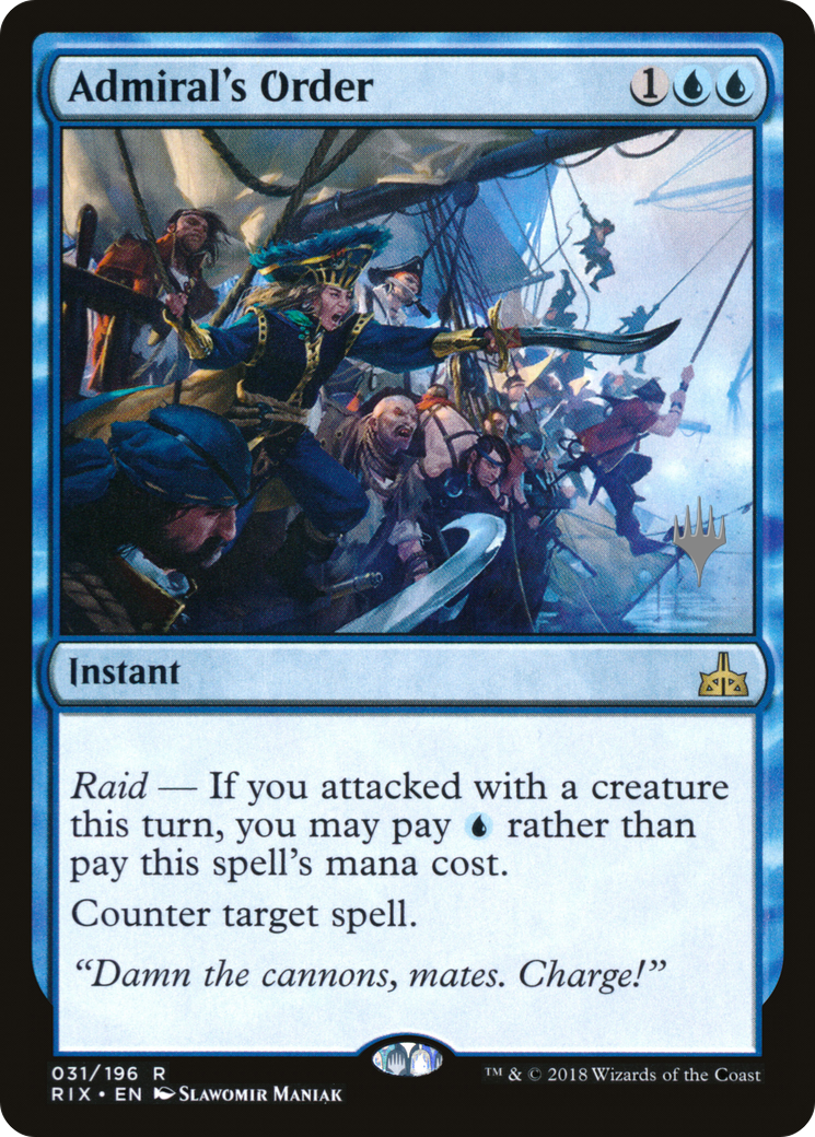 Admiral's Order (PPM20-31P) [Promo Pack: Rivals of Ixalan Promos]