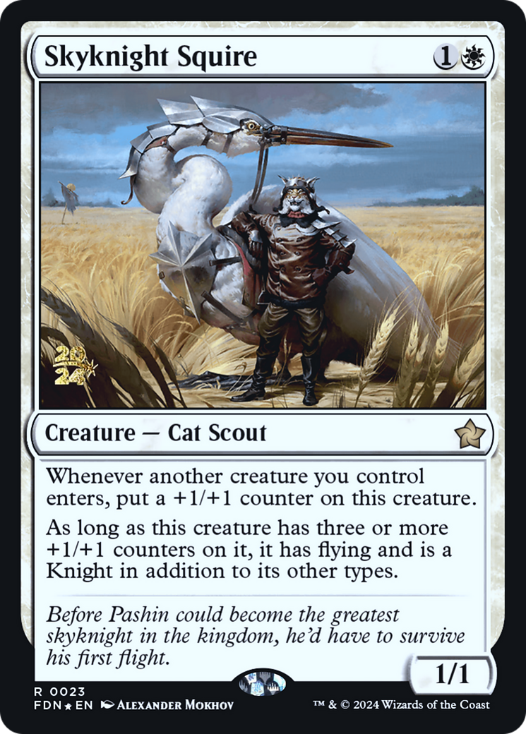 Skyknight Squire (PRE-023) [Foundations Promos] Foil
