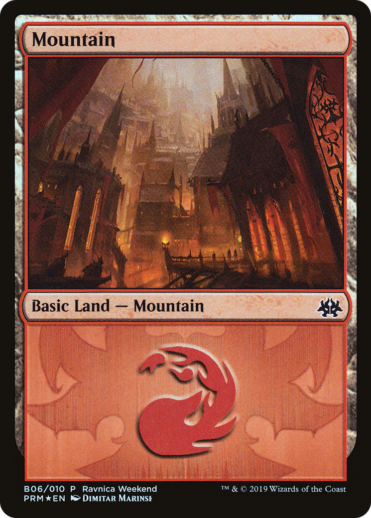 Mountain - Rakdos (B06) (LARP-006) [RNA Ravnica Weekend] Foil