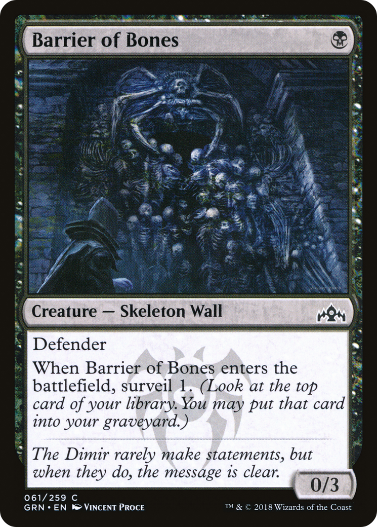 Barrier of Bones (GRN-061) [Guilds of Ravnica]