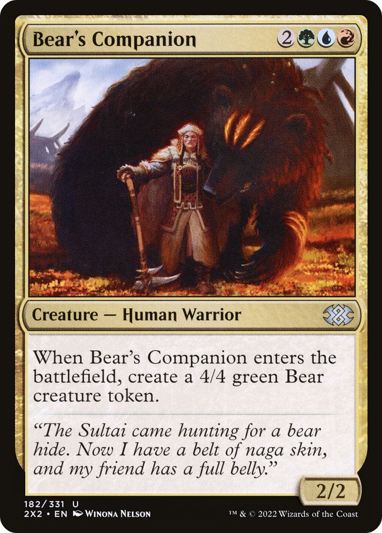 Bear's Companion (2X2-182) [Double Masters 2022] Foil