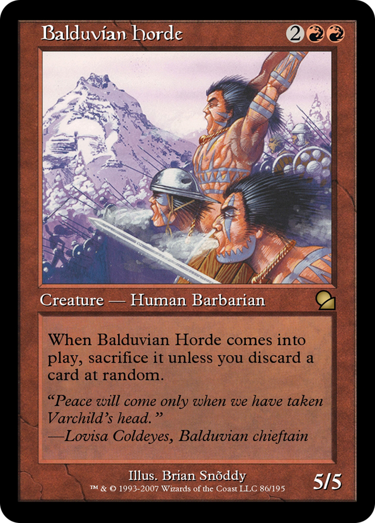 Balduvian Horde (ME1-086) [Masters Edition] Foil