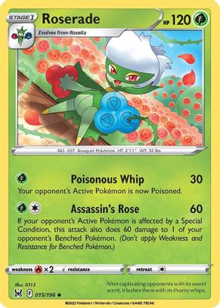 Roserade (015/196) [SWSH11 Lost Origin] Reverse Holofoil - Uncommon