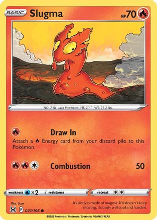 Slugma (021/196) [SWSH11 Lost Origin] Reverse Holofoil - Common