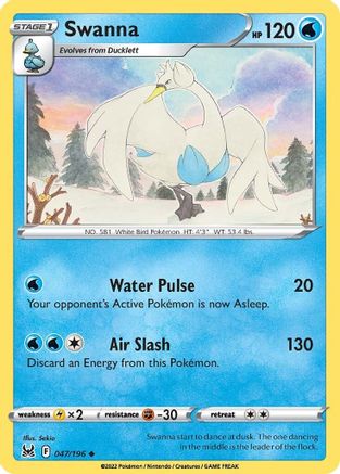 Swanna (047/196) [SWSH11 Lost Origin] Reverse Holofoil - Uncommon