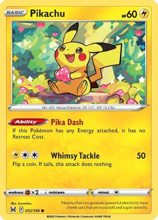 Pikachu (052/196) [SWSH11 Lost Origin] - Common